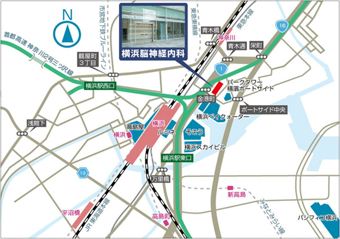横浜脳神経内科地図